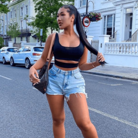 Cut Out Knit Crop Top - Picture 1 of 1